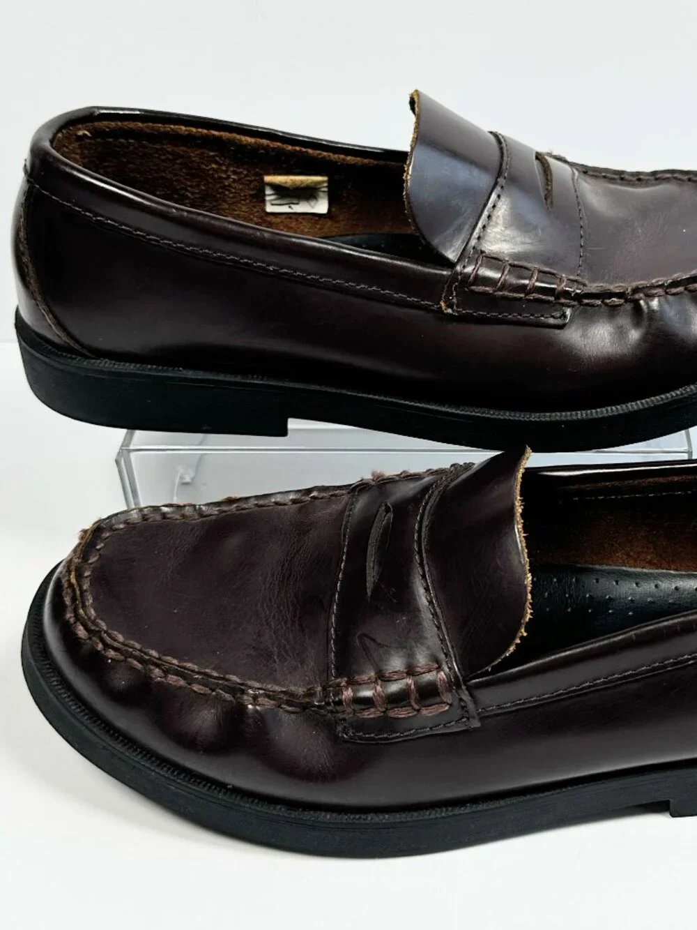 Sperry Top‎ Sider Boys Burgundy Colton Penny Loafer Dress Shoes Size 6.5M